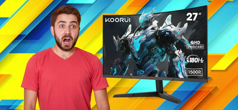 Monitor curvo da Gaming KOORUI: 27 pollici QHD da 180Hz e 1ms