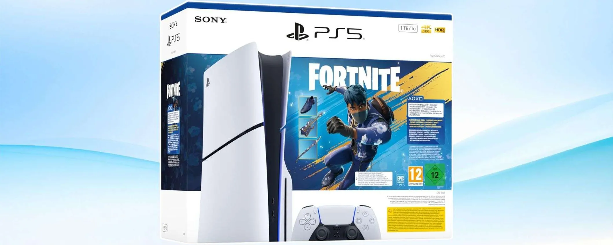 PS5 Standard 1TB: il bundle con Fortnite CROLLA di 200€, è l'affare anti-rincari