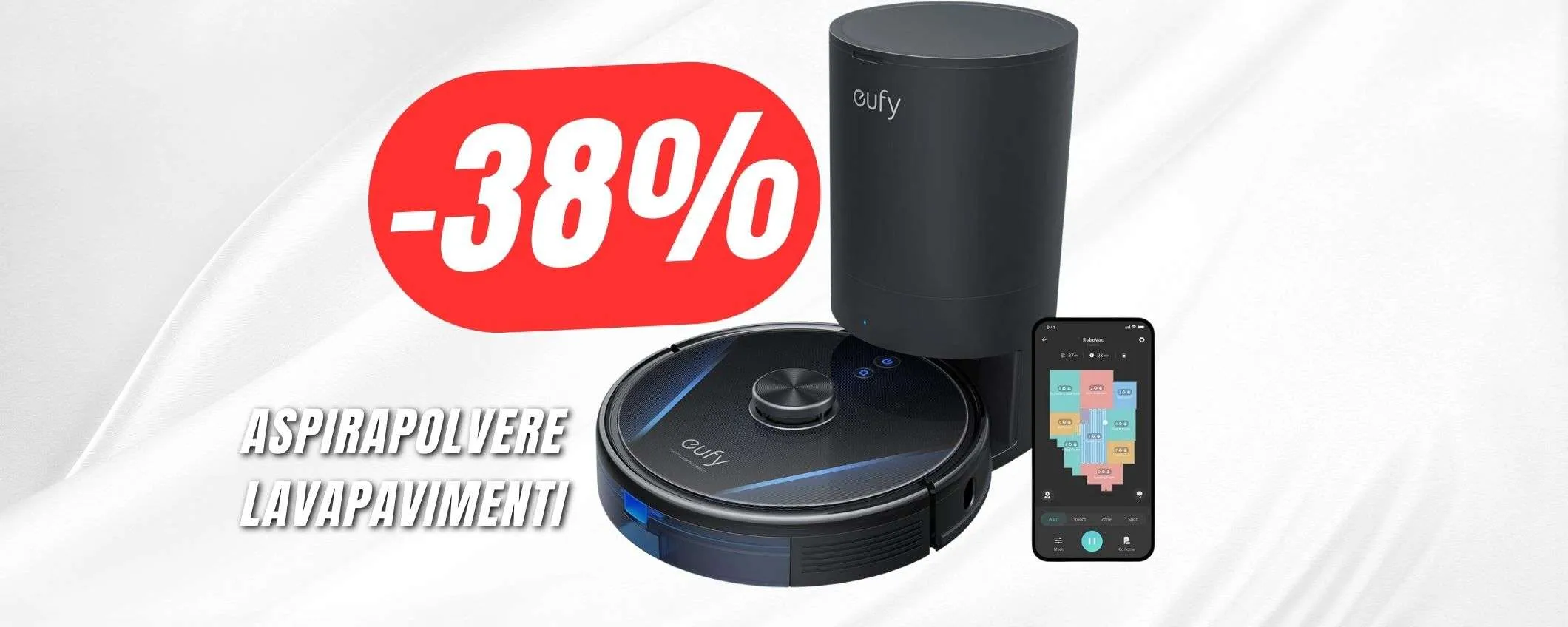 Questo ROBOT (scontato del -38%) ti lava i pavimenti e si svuota da solo!