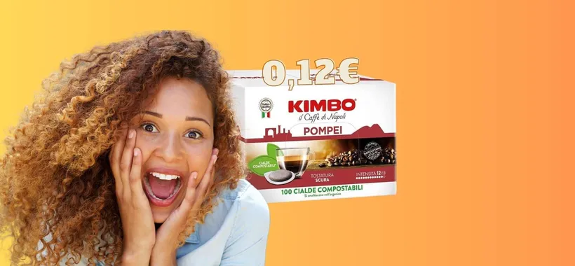 Cialde Caffè Kimbo qualità premium a soli 0,12 cent l'una su eBay