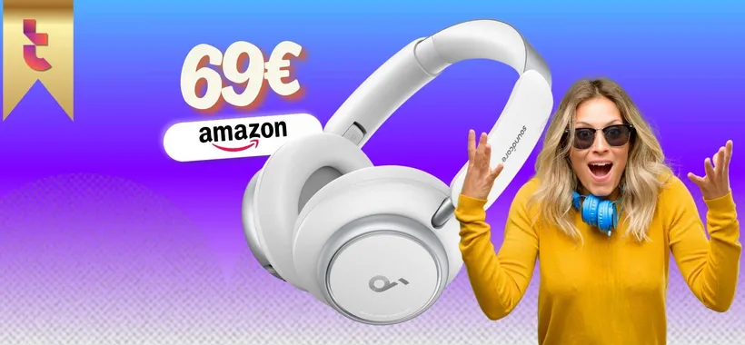 Spendi meno di 70€ per audio supremo: cuffie Over ear Soundcore Space Q45