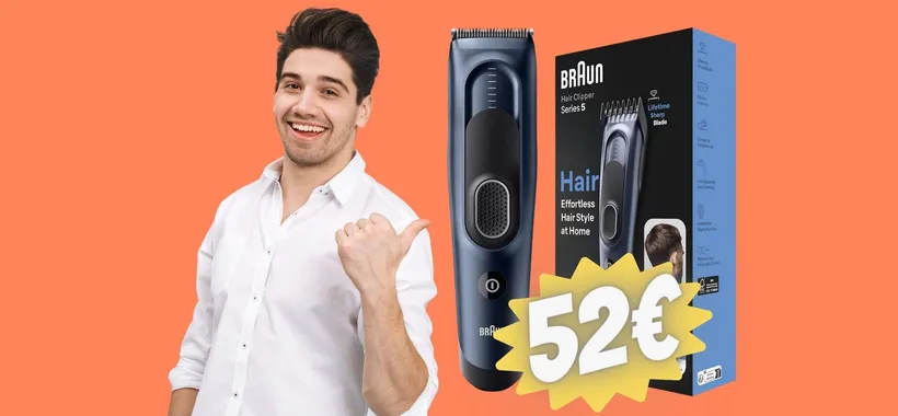 Braun Series 5: tagliacapelli wireless con 17 impostazioni e 2 pettini