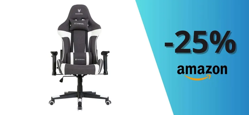 Sedia da gaming ad un prezzaccio: solo 158€, massimo comfort e finiture stupende