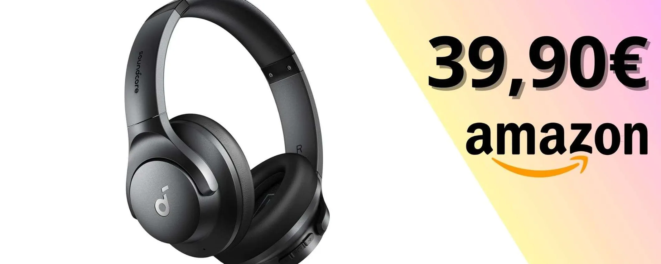 Soundcore Q20i in offerta a 39,90€: ANC, 40 ore di autonomia e massimo comfort