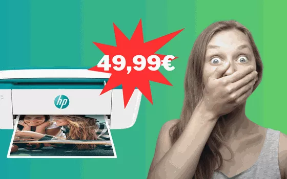 Stampante multifunzione Wi-Fi HP in offerta a 49,99 euro da MediaWorld