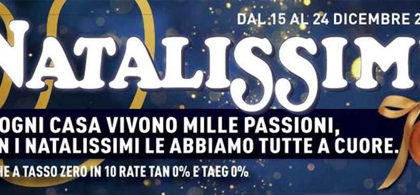Volantino Unieuro Natalissimi: non perdere sconti, rimborsi, cashback e tasso zero