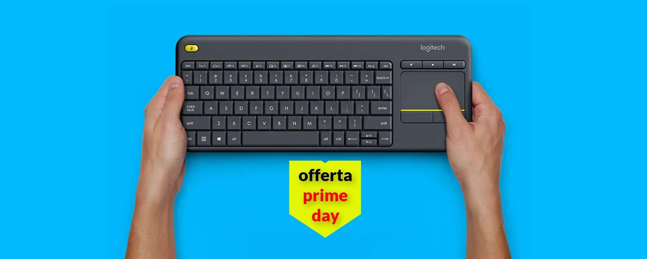 Tastiera wireless compatibile con PC e TV fino a 10 metri: solo 26€