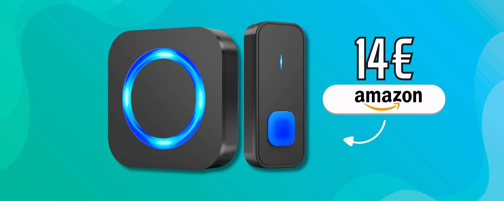 Soli 14€ per un campanello senza fili e nuovo: sistema a 400m