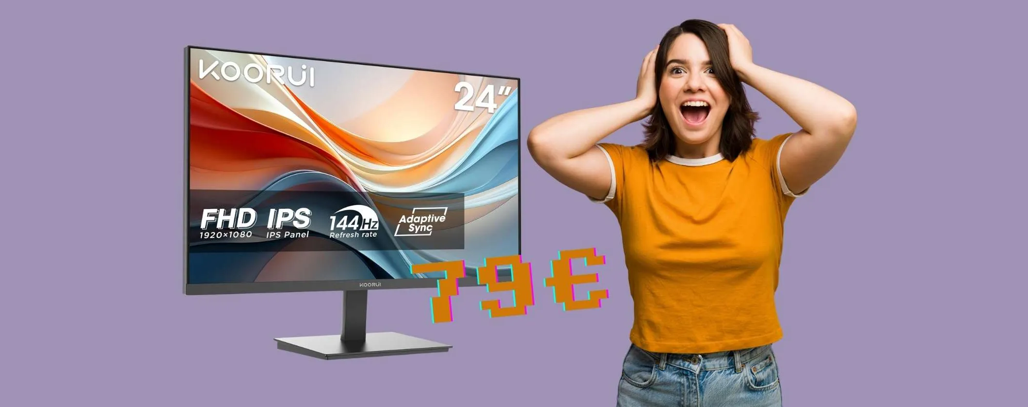 Immagini perfette e zero affaticamento visivo con il monitor KOORUI da 24