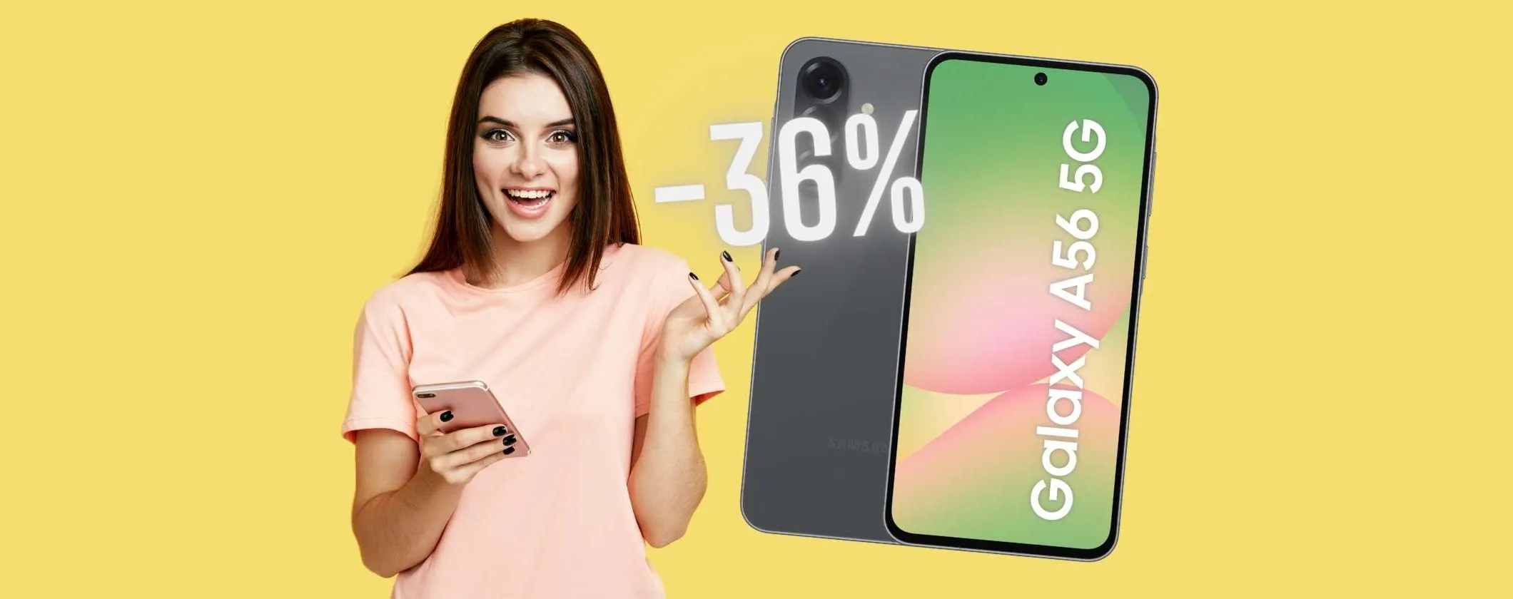 Samsung Galaxy A56 5G in questa fascia di prezzo non ha nessun rivale (-36%)