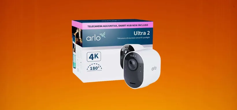 Arlo Ultra 2 in offerta su Amazon: risparmia 140€ su questa eccellente telecamera Wi-Fi per esterno