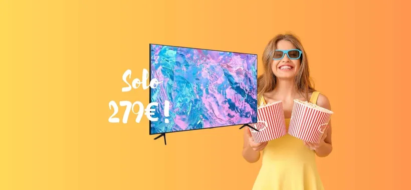 Samsung TV Crystal 4K 43" a soli 279€: scopri come averla