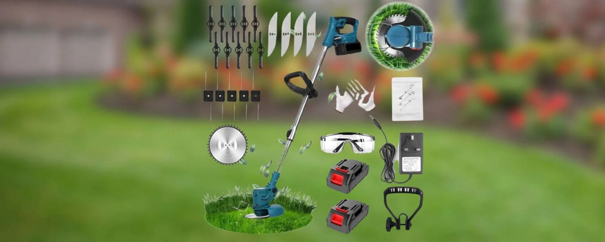 Decespugliatore a 67€ su Amazon: kit con 2 batterie e accessori GRATIS