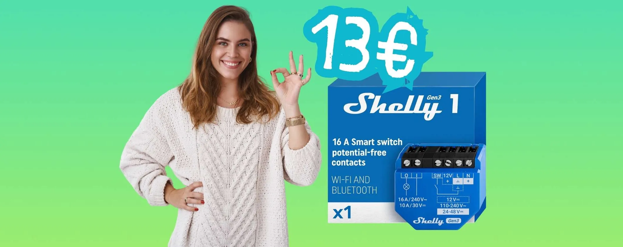 Shelly 1 Gen3: relè intelligente che puoi mettere ovunque per una casa domotica