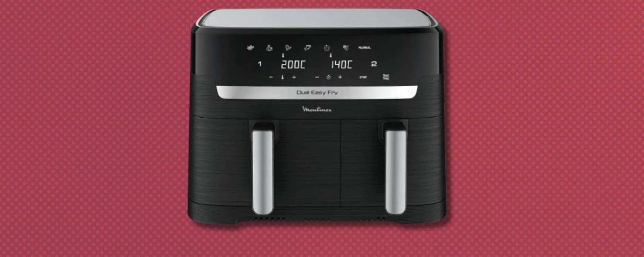 Moulinex Dual Easy Fry, prezzo imperdibile: oggi è tua a meno di 130€ (-28%)