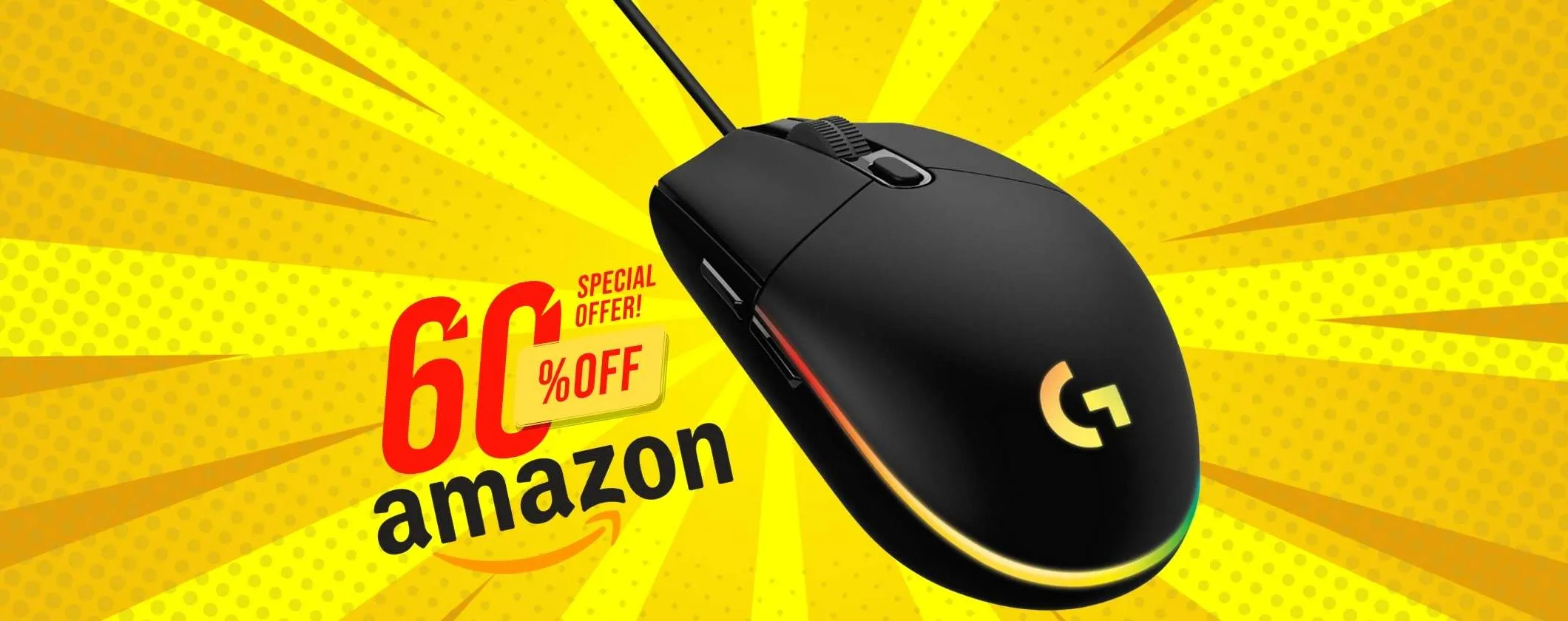 Il mouse da gaming Logitech G G203 LIGHTSYNC è in promo a soli 18,99€