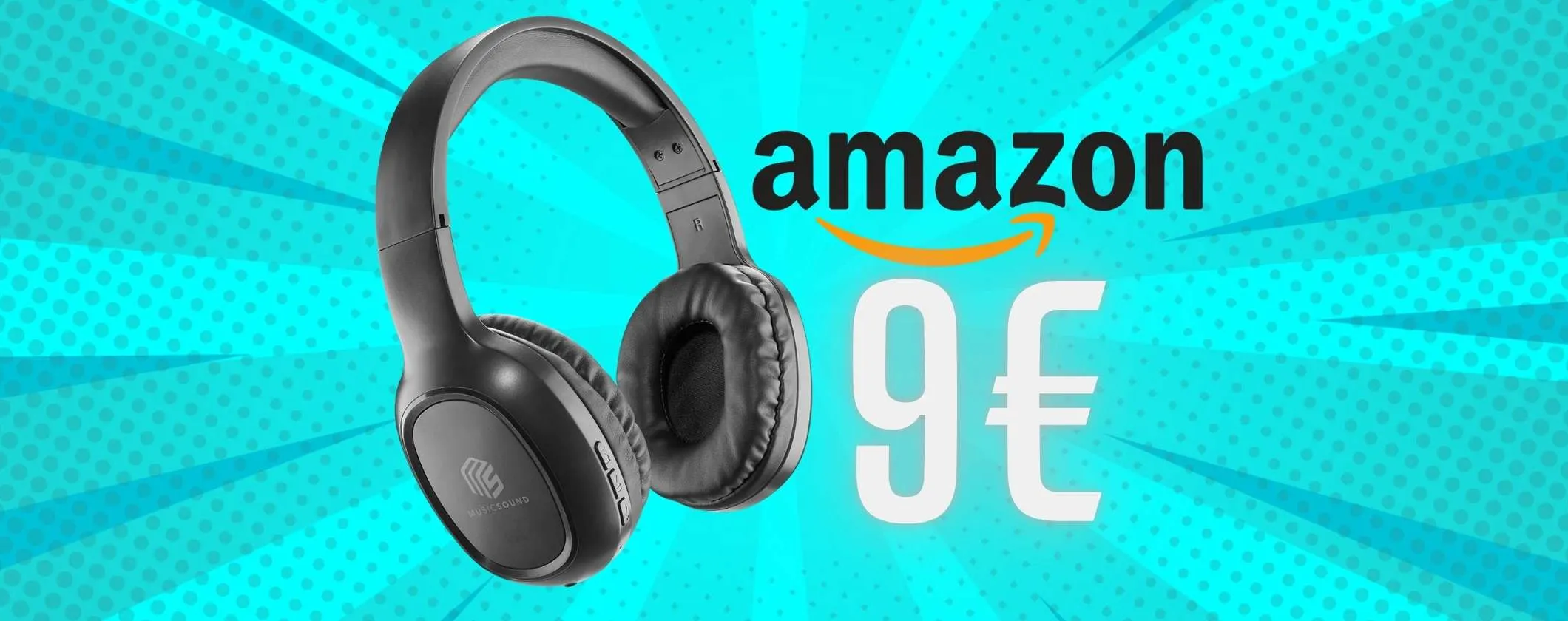 Cuffie Bluetooth comode con autonomia da 14 ore a prezzo sgretolato (9€)