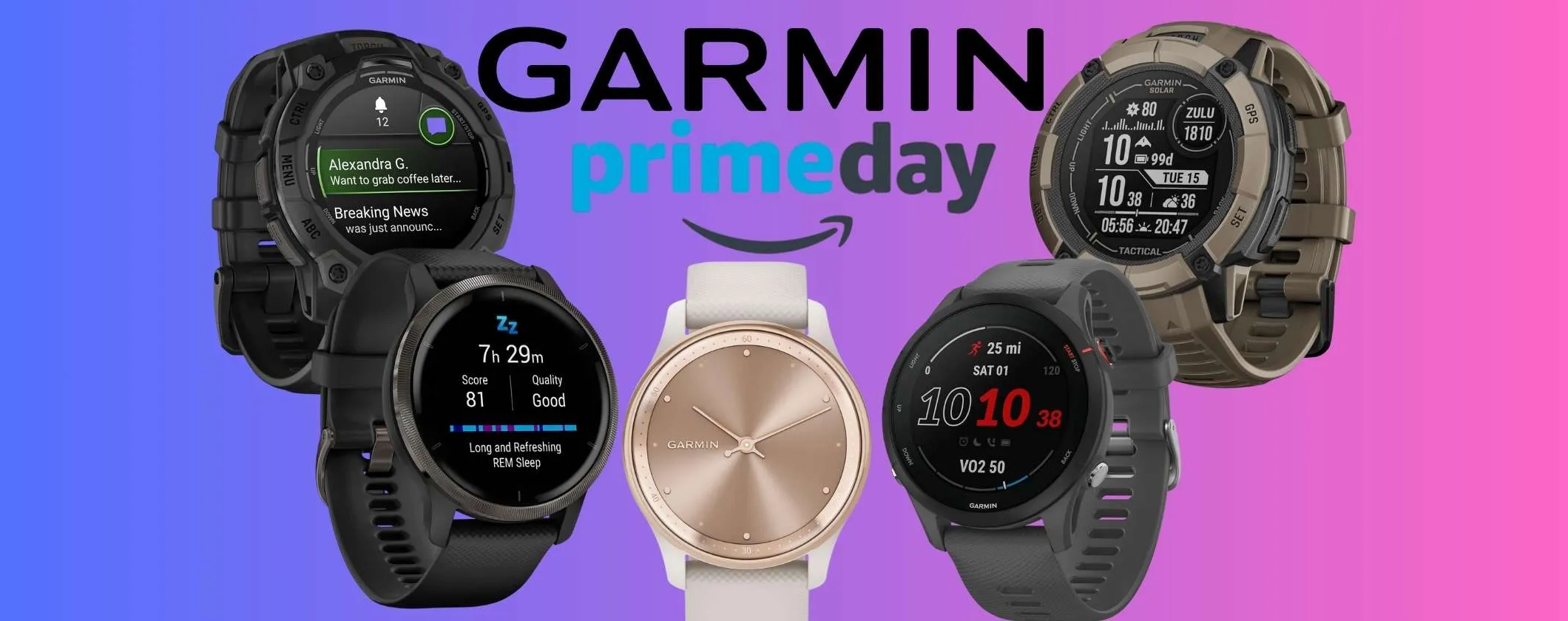 Prime Day 2025: gli smartwatch Garmin in offerta
