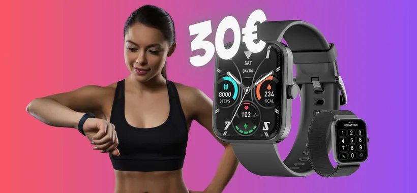 Smartwatch per chiamate, fitness e monitoraggio salute a soli 30€