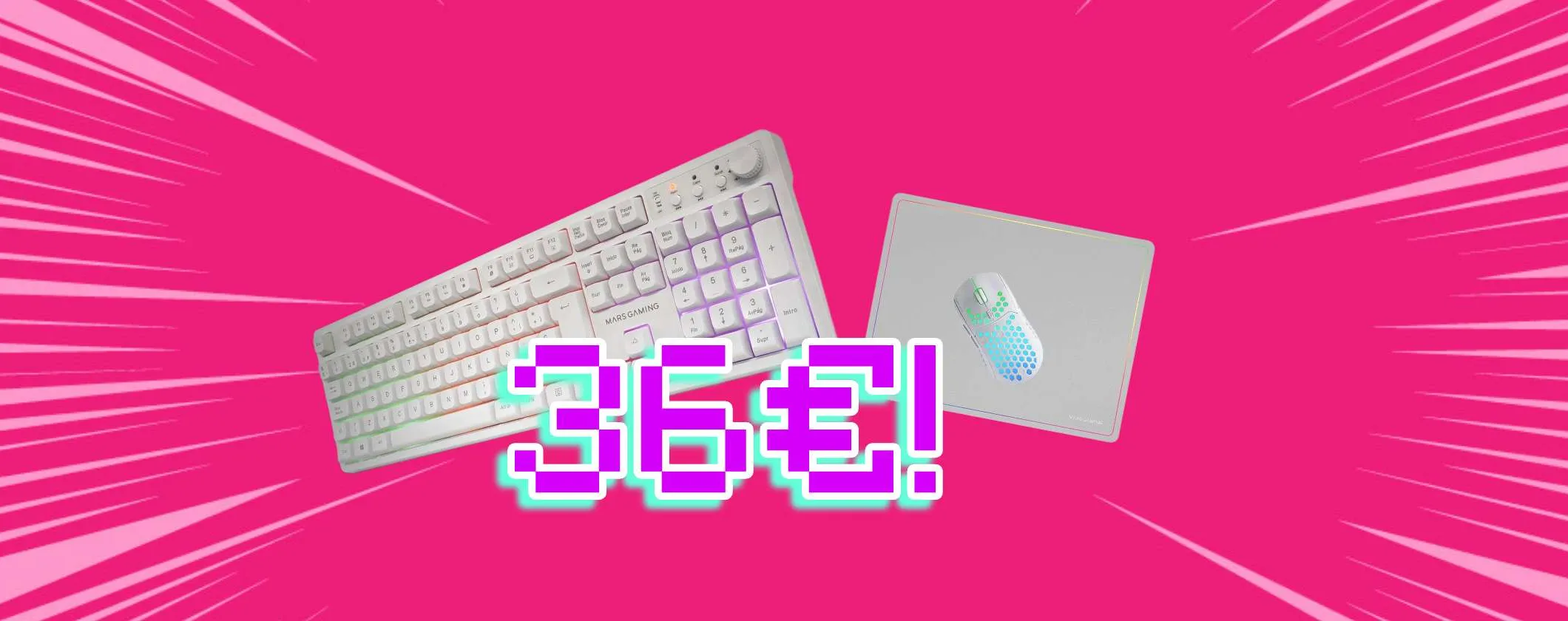 Kit Gaming con Tastiera, Mouse e Tappetino a soli 36€ su Amazon
