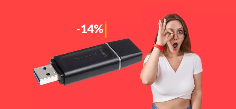 Chiavetta USB 32GB: è velocissima e la porti a casa con soli 8€
