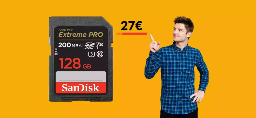 Scheda SD SanDisk 128GB al MINIMO storico: veloce e resistente
