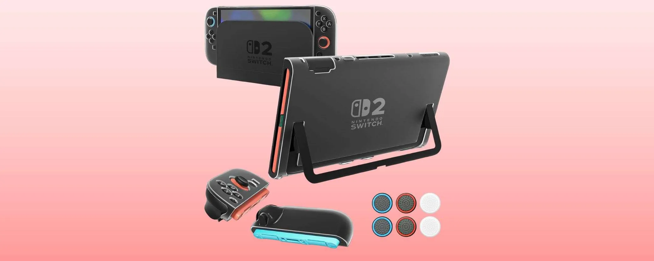 Promo Switch 2: cover completa con tappi e protezione Joy-Con in sconto Amazon