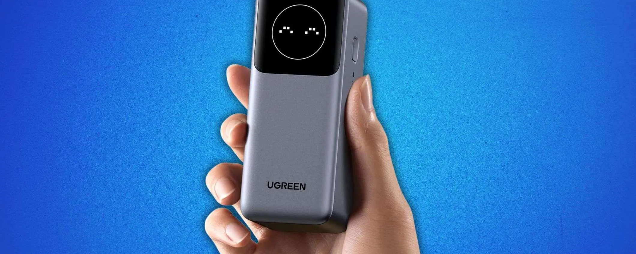 UGREEN Nexode 100W a 39,99€ con sconto del 20%: power bank compatto, potente e con display intelligente