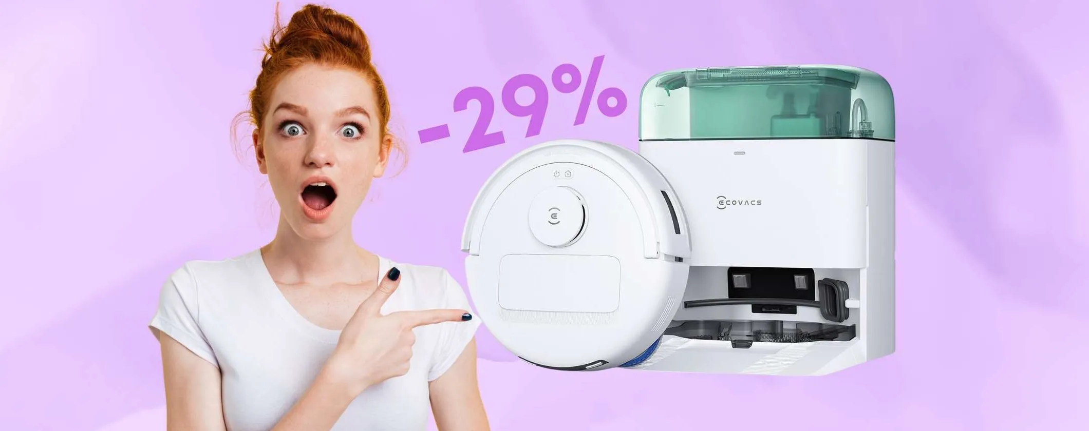 Addio pavimenti sporchi con il robot ECOVACS DEEBOT MINI in offerta a tempo