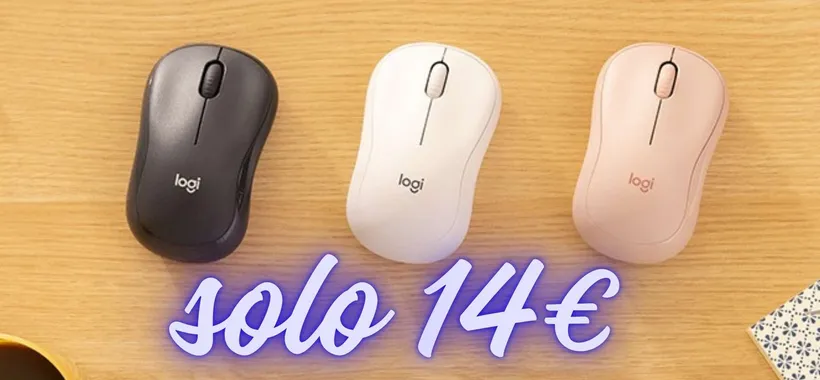 Leggero, compatto e dal prezzo ridicolo: il mouse wireless Logitech M240 è tuo a 14€