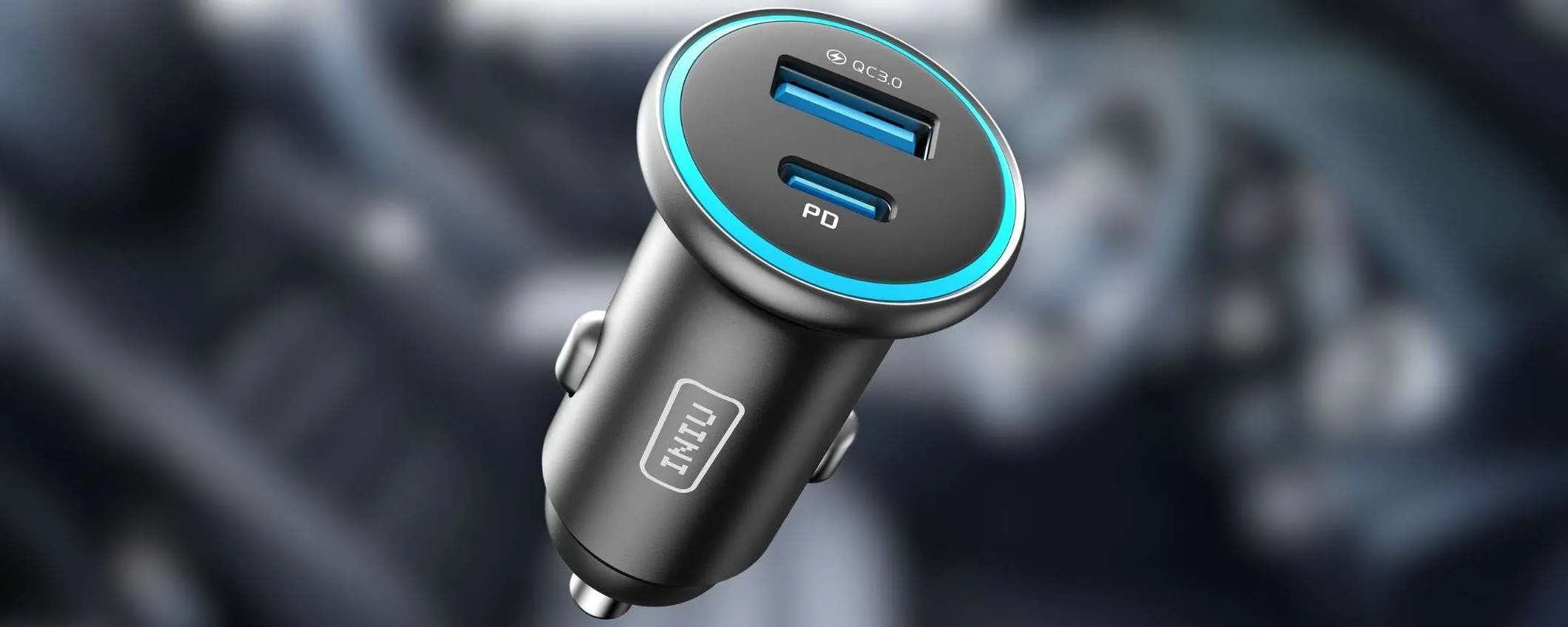 Caricabatterie per auto a soli 8,49€ su Amazon: SCONTO del 50%