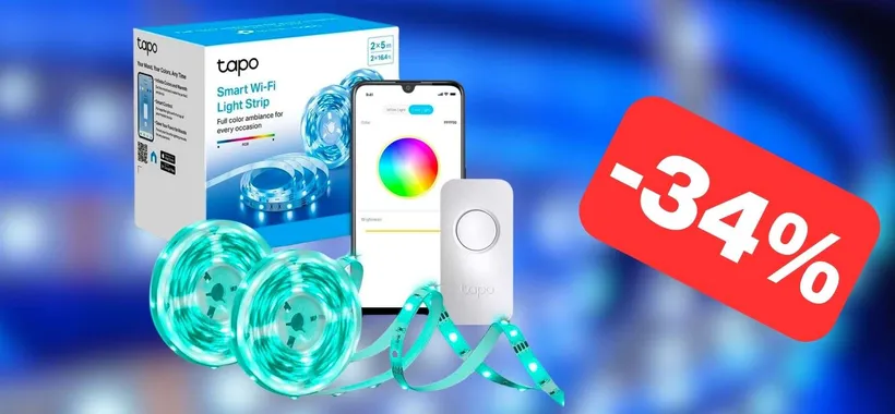 Striscia LED multicolore TP-Link: il prezzo Amazon è un vero AFFARE (-34%)