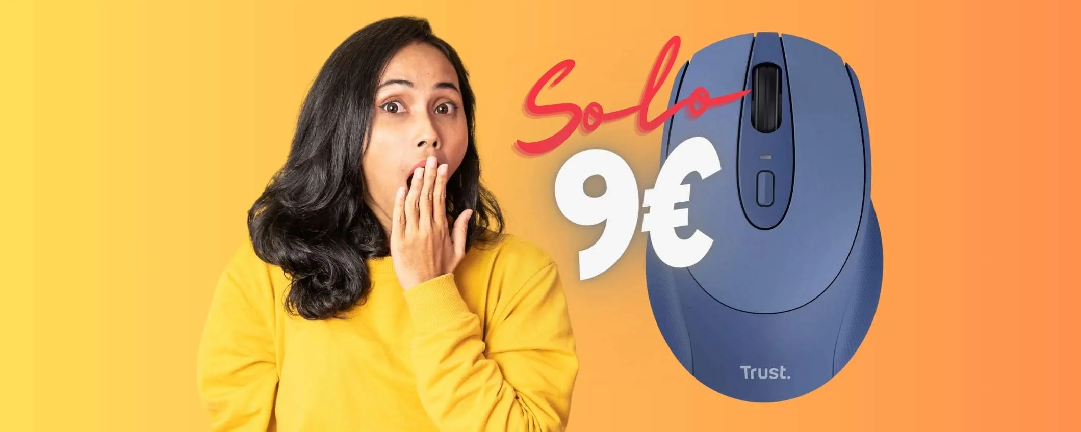 Appena 9€ per questo mouse wireless by Trust: SUPER OCCASIONE