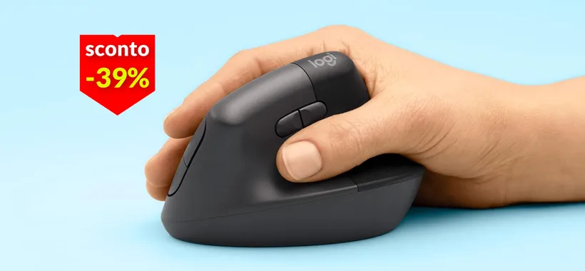 Logitech Lift a soli 49€: il mouse verticale che coccola la tua mano (-39%)