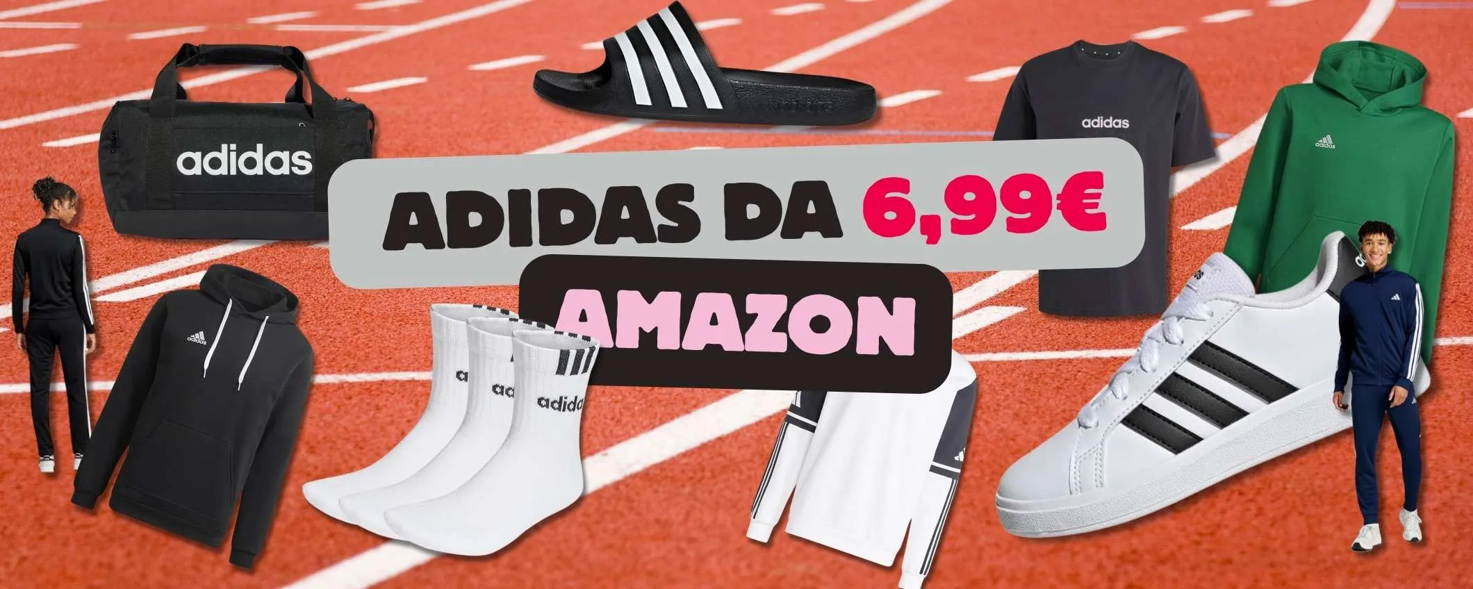 Adidas svuota il magazzino Amazon: da 6,99€ scarpe, tute e tanto altro