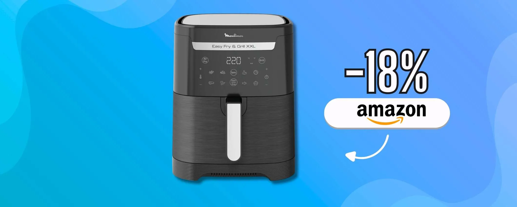 Moulinex Easy Fry & Grill XXL perfetta per cucinare per 8 persone (89€)