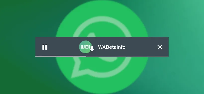 WhatsApp Desktop accoglie ufficialmente il nuovo player audio