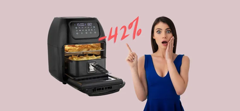 FOLLIA eBay: friggitrice ad aria da 10L a 98€ con COUPON segreto