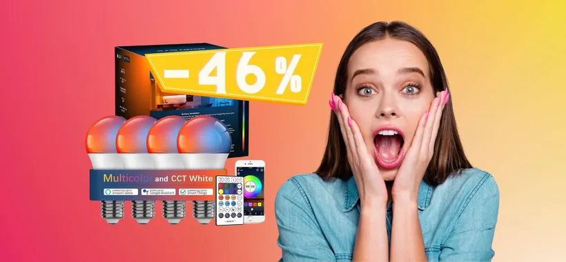 4 Lampadine WiFi multicolore a 25€: Amazon SHOW