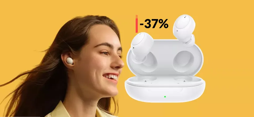 Auricolari Oppo con controlli touch: suono limpido e potente (38€)