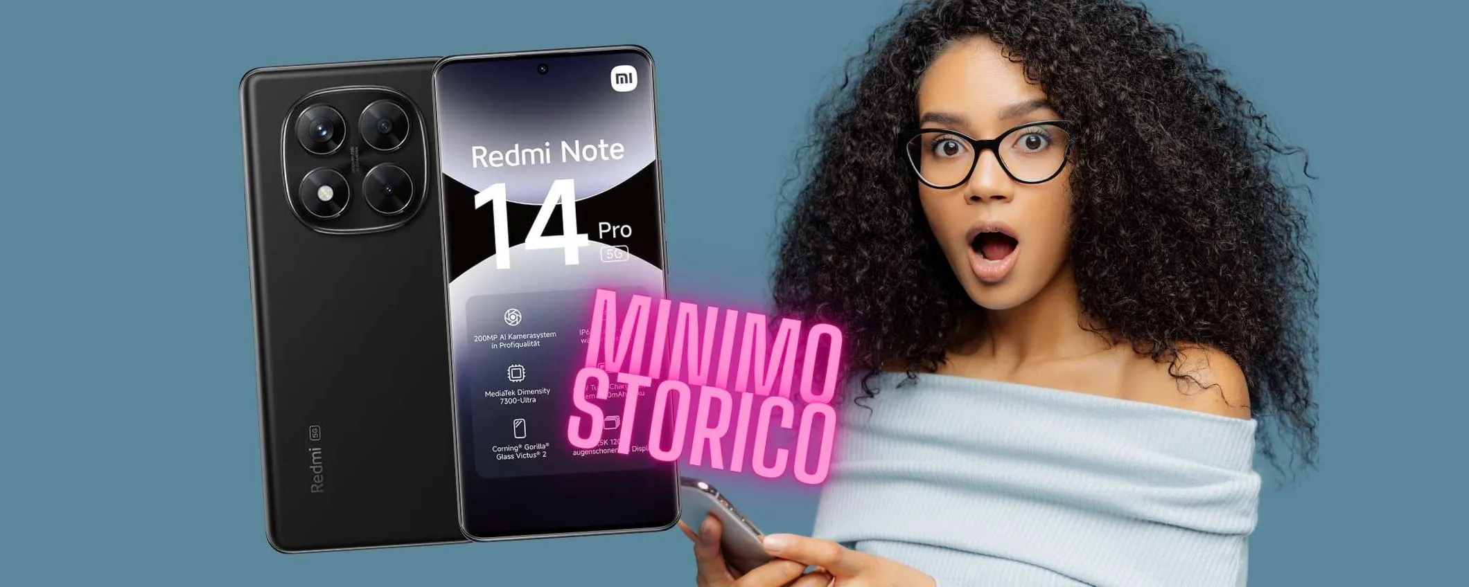 Redmi Note 14 Pro 5G crolla al MINIMO STORICO: adesso è un best buy