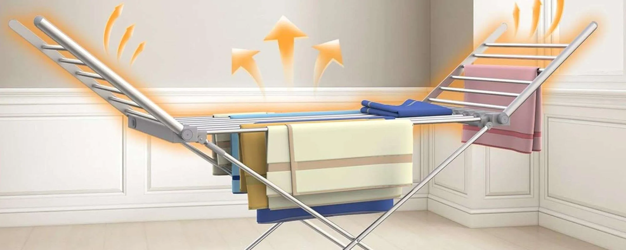 Stendino elettrico riscaldato in OFFERTA su Amazon (-36%): asciuga i vestiti in fretta