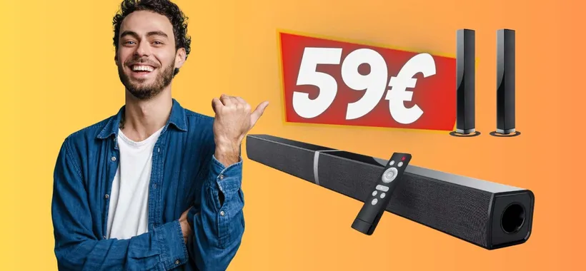 APPENA 59€ per questa Soundbar 2 in 1 con lo SCONTO del 40%