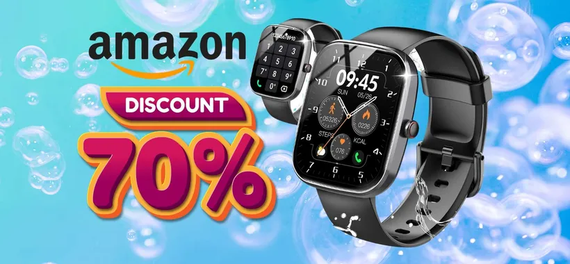 Smartwatch con funzioni per chiamate, sport e salute, tutto in uno a poco