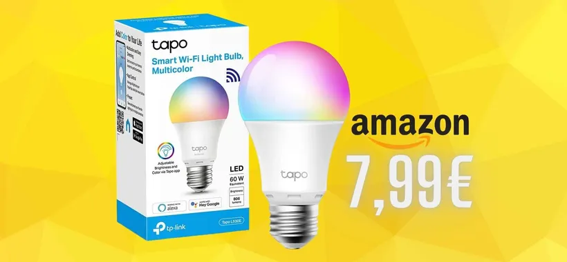 Solo 7,99€ per la lampadina WiFi colorata Tapo L530E (Amazon)