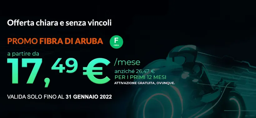 Aruba: la Fibra che sta andando A RUBA, PREZZO TOP