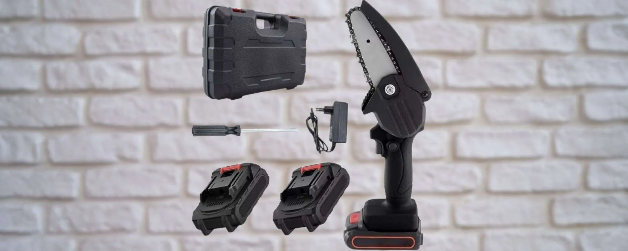 Con 23€ prendi una motosega compatta PAZZESCA con 2 batterie e accessori