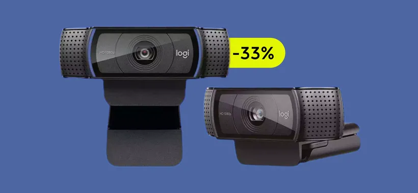 Webcam Logitech FullHD, PIEGHEVOLE e con ben 2 microfoni (69€)