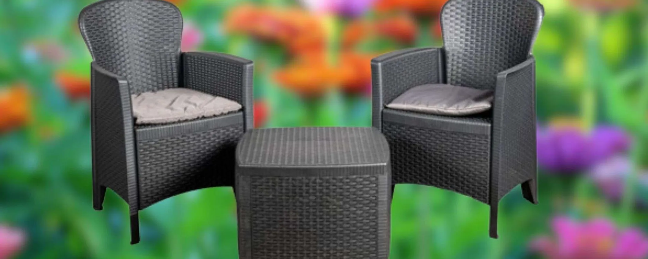 Set da giardino a 70€ con 2 poltrone e tavolino: prezzi da FOLLIA d'ESTATE