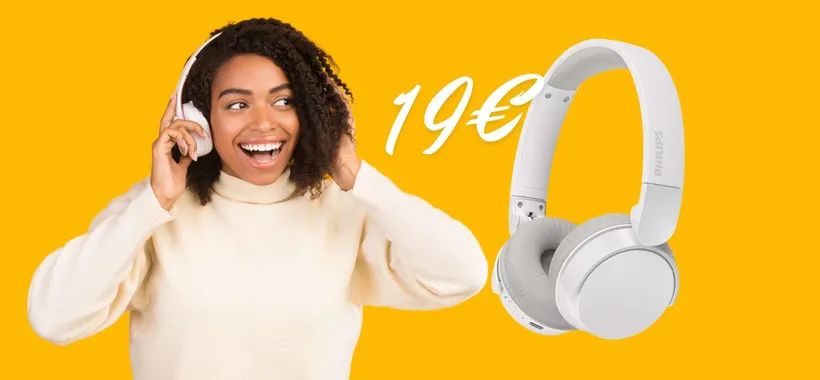 Cuffie wireless Philips al MINIMO STORICO Amazon con sconto del 37%